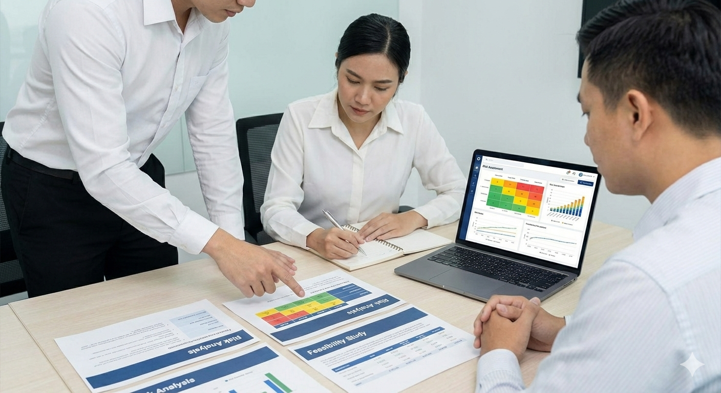 Doanh nghiệp đánh giá rủi ro trước khi đầu tư